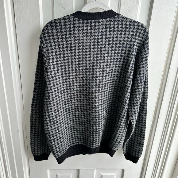 ASOS Houndstooth Sweater Jacket Black Gray - Picture 6 of 8
